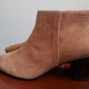 Vagabond Shoemakers Tan Ankle Boot With Chunky Hee